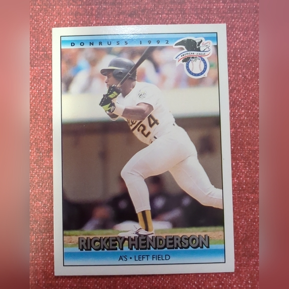1992 Donruss All-Star Rickey Henderson Oakland Athletics Error Baseball Card #30 - Picture 6 of 7